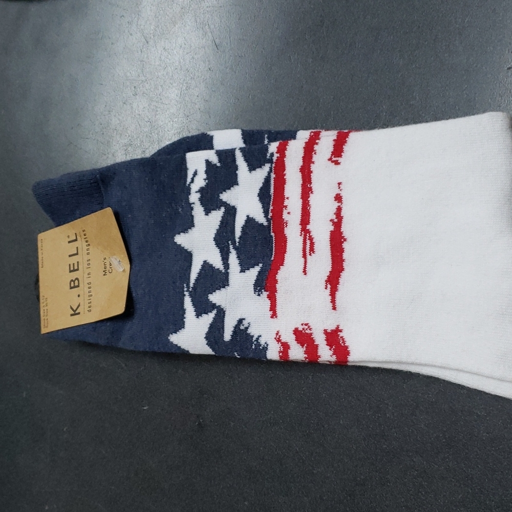 K.Bell mens crew socks